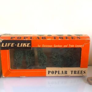 Vintage 1950s Life Like Poplar Trees #LL201 For Christmas Garden &Train Layouts